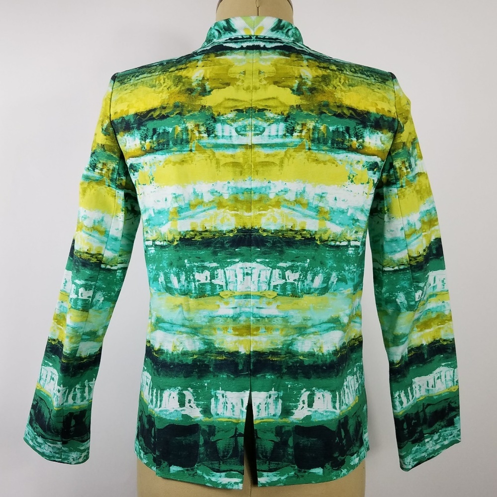 LAFAYETTE 148 Lilith Printed Graphic Aquarium Jacket Blazer - Picture 5 of 6